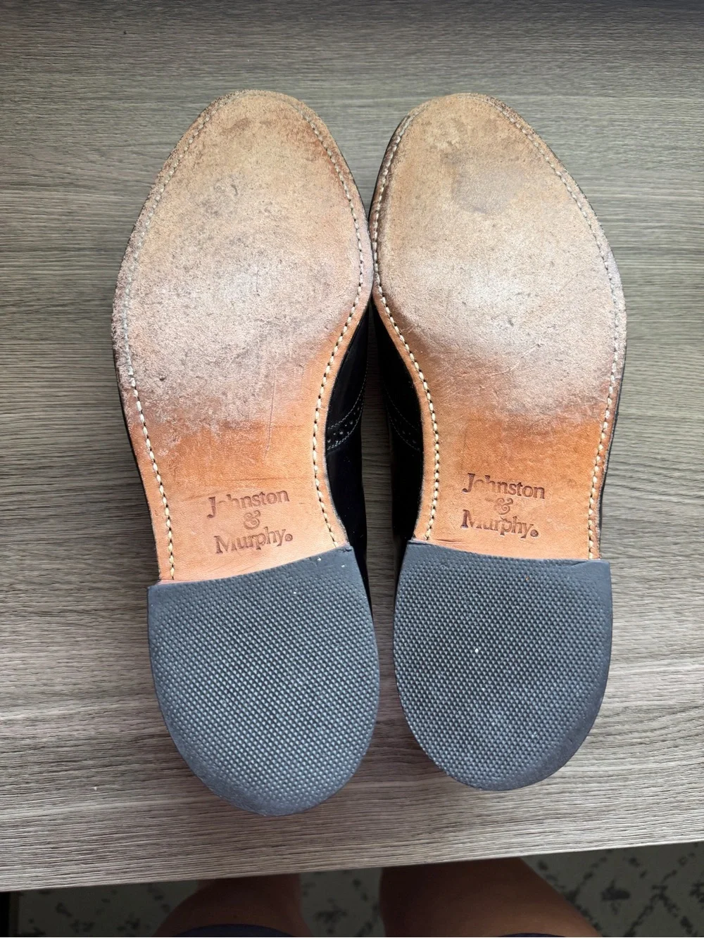 Johnston & Murphy Men's Black Leather Tassel Loafers Size 8